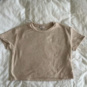 Brixton Women Tan Crop Tee